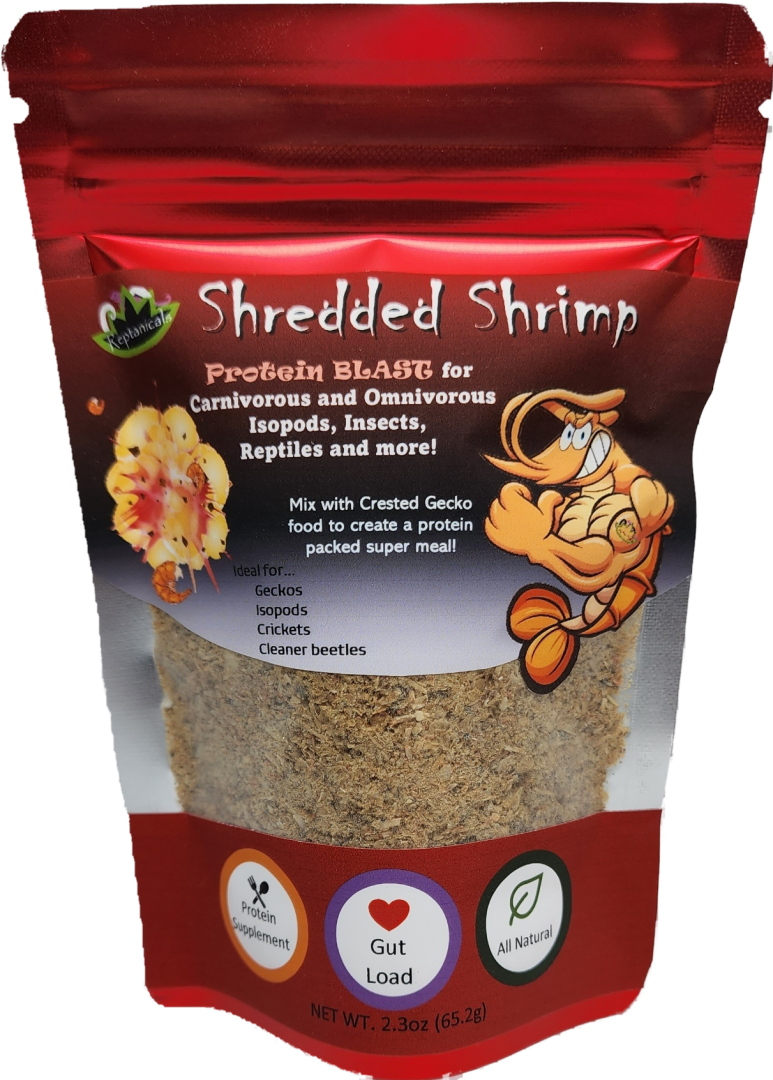 REPTANICALS Shredded Shrimp, isopod protein food,