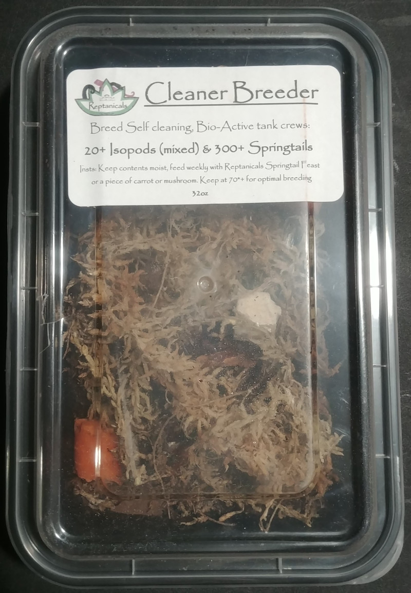 REPTANICALS  Bio-Active Isopod Springtail Cleaner Breeder Box